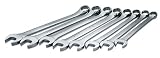 SK 86048 SuperKrome 8 Piece 12 Point 1-1/6-Inch to 1-1/2-Inch Combination Wrench Set