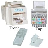 CAT5E, RJ45 Keystone Jack, Tooless, Ivory Color
