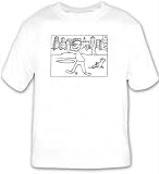 T-shirt with man, black and white, sports, club, swing, stick, Sweden, recreation, Europe, tee, golf, bird, entertainment, ball