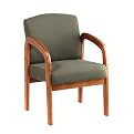 Office Star Guest Chair - Moss/ Medium Oak