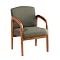 Office Star Guest Chair - Moss/ Medium Oak