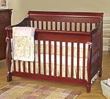 Ellis 4-in-1 Crib With Saftey Rails in Cherry Finish By Simplicity For Children
