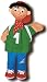 Trullala 25023 - Schuljunge, Handpuppe, 40 cm