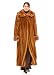 Golden Mink Fur Coat - Braided Collar and Cuff