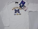 Michigan Wolverines (University of) NCAA White Long Sleeve T-Shirt Baby/Infant Onesie 18 Months