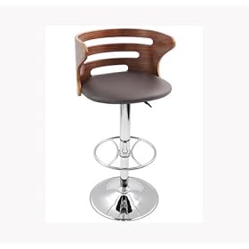 LumiSource BS-JY-COSI BN Cosi Bar Stool, Brown by LumiSource