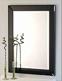 Black Glass Bevelled Mirror