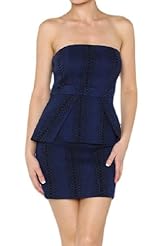 Sexy Strapless Polyamide/Rayon/Spandex General Print Mini Dress 