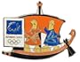 Athens 2004 Olympics Mascots On Ancient Sailboat Pin