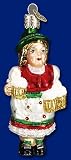 Old World Christmas German Tyrolean Woman Glass Ornament #24075