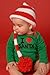 juDanzy red & white stripe Christmas elf hat for babies