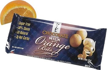50% Creamy Milk with Real Bits of Orange Peel-Sugar Free and Low Carb 2.9 oz., Twelve (12) Bars, (34.8 Ounces Total)