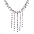 Necklace With 43.36ctw Precious Stones - Genuine Diamonds and Sapphires Made in 14K White Gold. Total item weight 42.7g Length 19.5in