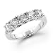 14K White Gold 1.00 ctw. Five - Stone Diamond Wedding / Anniversary Band (G-H;SI1-2)