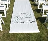 Hortense B. Hewitt Two Shall Become One Aisle Runner - White (36 