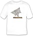 T-shirt with squirrel, flying, rodent, gray, rainforest
