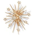 Crystal Sunburst Angel Pin