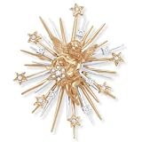 Crystal Sunburst Angel Pin