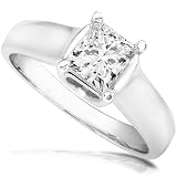 1.00ctw Princess-cut Diamond Engagement Ring in 14k Gold (HI-SI2)