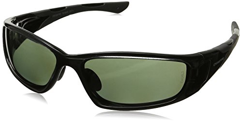 Crossfire Eyewear 24426  MP7 Full Frame Polarized Safety Glasses with Blue Green Polarized Lens and Black Frame