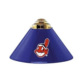 Cleveland Indians 3pc SWAG METAL SHADE POOL BILLIARD TABLE LAMP LIGHT