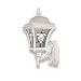 Globe Westminster One-Light Outdoor Upward Wall Sconce, White with Tiffany Glass #40632
