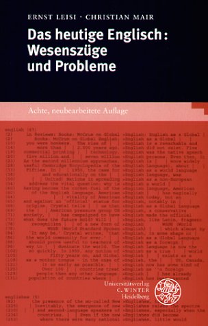Das heutige Englisch: Wesenszüge und Probleme Das heutige Englisch: Wesenszüge und Probleme