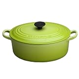 LeCreusetEnameledCast-Iron6-3/4-QuartOvalFrenchOven,Kiwi