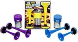 Wolo Powerful Dual Tone Xtreme Air Horns - Red Trumpets and Hose