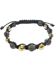 14kt Solid Gold 7.94ct Diamond Macrame Beaded Bracelet Fashion Jewelry