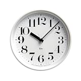 Lemnos RIKI STEEL CLOCK 電波時計 ホワイト WR08-25 WH steel