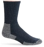 Thorlo Men’s Wool/Silk Lt Hiker Crew Sock, Navy Heather, Size 11
