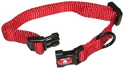 Hamilton "Fits All" 3/8" Adjustable Nylon Dog Collar, Red, X-Small (7-12 in)