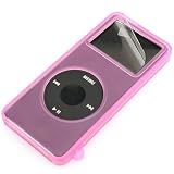 iPod nano Silicone Skin with LCD Screen Protector & Armband - Pink