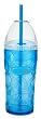 Zak Designs Clear/Turquoise16-Ounce Chiller with Straw