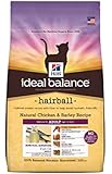 Hill's Ideal Balance Hairball Natural Chicken & Barley Recipe Adult Dry Cat Food, 3.5-Pound
