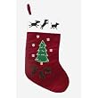 Luxuriously Soft Quilted Tree & Snowflake Christmas Stocking