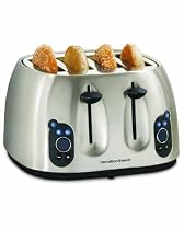 Brushed Chrome LCD 4 Slice Toaster