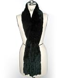 Large Knitted REX Chinchilla Rabbit Scarf