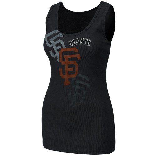 Majestic San Francisco Giants Ladies Black Pearl Tank Top (X-Large)