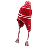 NHL Old Time Hockey Washington Capitals Red Altair Tassel Knit Beanie