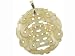 Yellow Mother Of Pearl Keepers of Happiness Pendant, 14k Gold