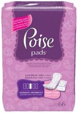 Kim Clark 35583101 Incontinence Liner Poise 10.9 Inch Length Moderate Absorbency Polymer / Fluff Female 33558 Box Of 66