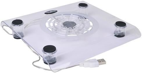Laptop / Notebook / Netbook Cooler Pad w/60mm Fan USB Powered Size: 8 X 8 Inches Approximately - Supports Laptops From 8" - 15" (Clear)