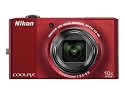 Nikon Coolpix S8000 14.2 MP Digital Camera with 10x Optical Vibration Reduction (VR) Zoom and 3.0-Inch LCD (Red)