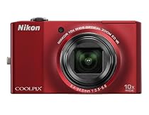 Nikon Coolpix S8000 14 MP Digital Camera with 10x Optical Vibration Reduction (VR) Zoom and 3.0-Inch LCD (Red)
