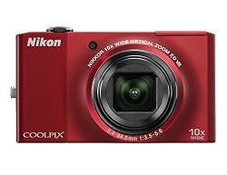 Nikon Coolpix S8000 14.2 MP Digital Camera with 10x Optical Vibration Reduction (VR) Zoom and 3.0-Inch LCD (Red)