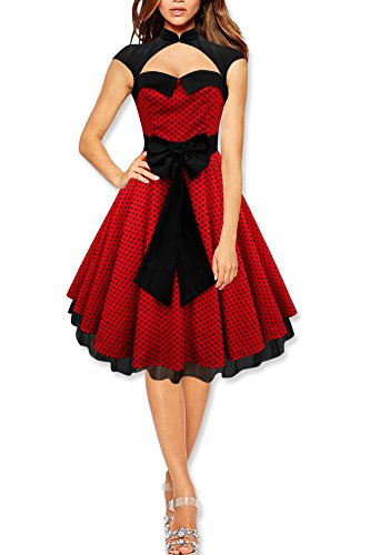Black Butterfly 'Athena' Polka Dot Large Bow Dress