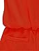 Allegra K Women Round Neck Sleeveless Front Pockets Casual Rompers Red XS