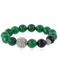 Very Me Crystal Emerald Black Stone Bracelet, 7"